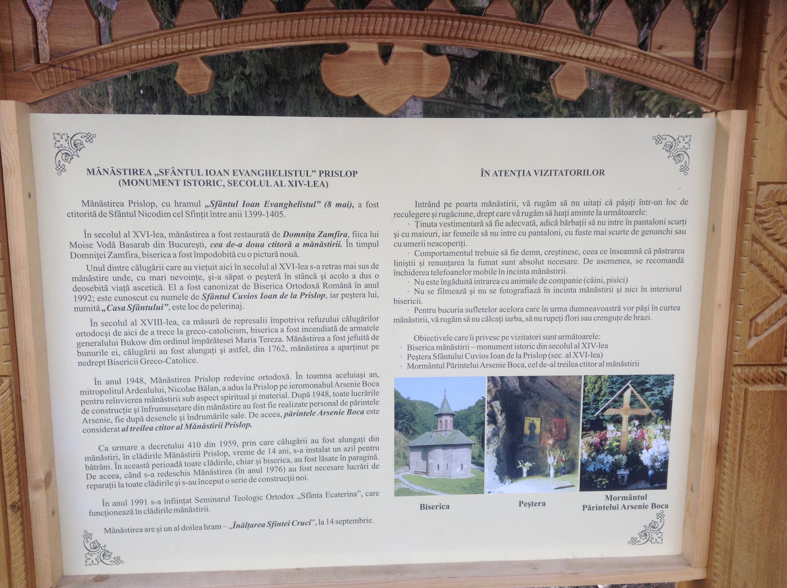Istoria Manastirii Prislop