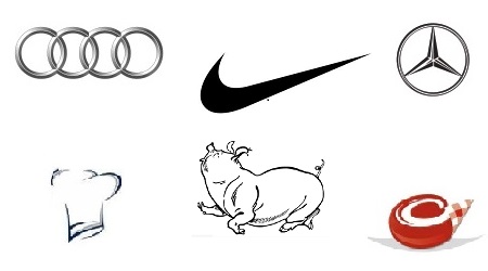 Logo, Element vizual Audi, Nike, Agil, Caroli Foods